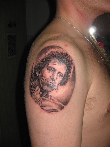 Classic People Portrait Tattoo On Man Right Shoulder