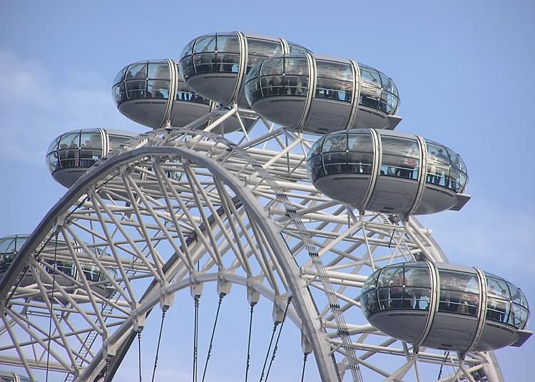 Closeup Of Capsules Attached To London Eye