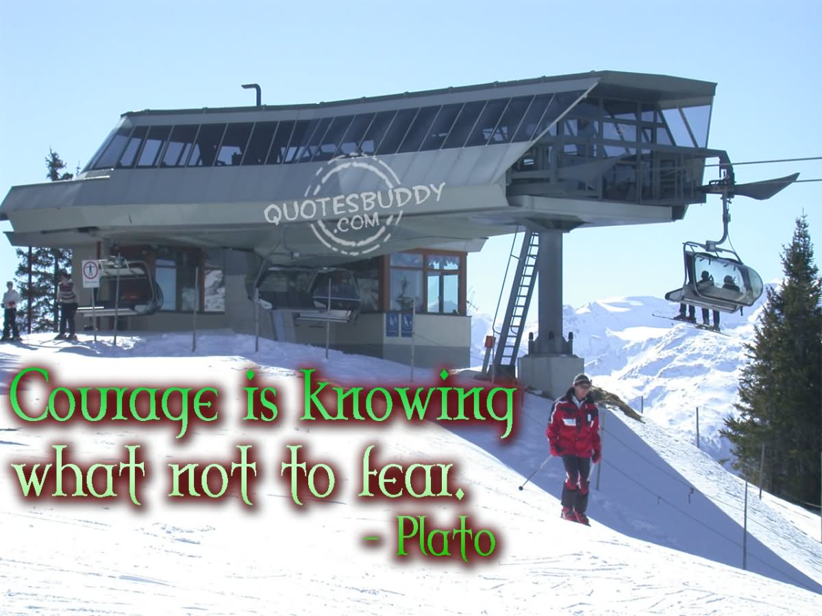 Courage is knowing what not to fear  - Plato