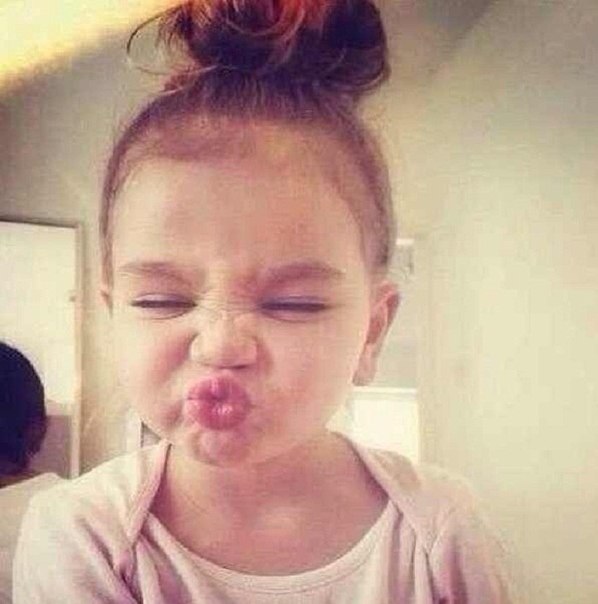 Cute Duck Face Baby Girl Funny Image