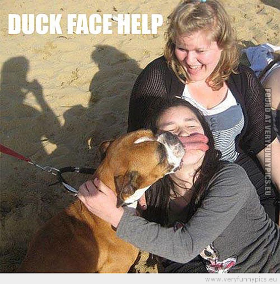 Duck Face Help Funny Picture