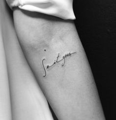 Feminine Script Tattoo Design For Forearm