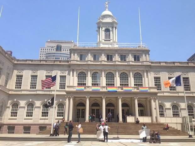 Front Facade Of New York City Hall