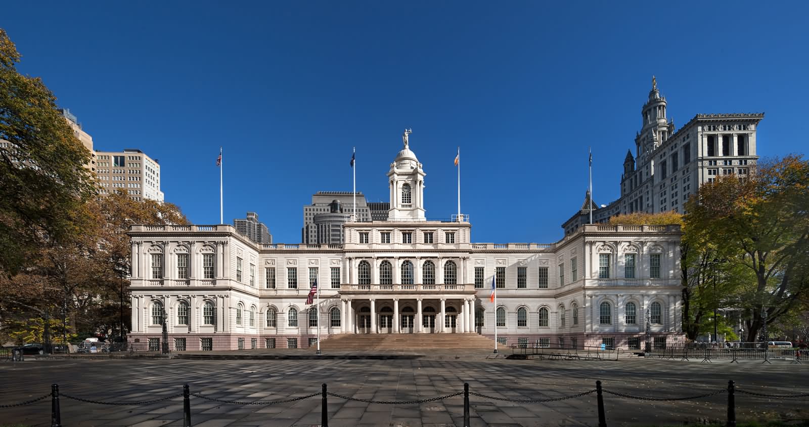 Front View Of New York City Hall