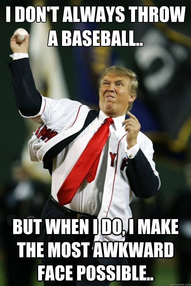 Funny Baseball Meme I Don't Always Throw A Baseball