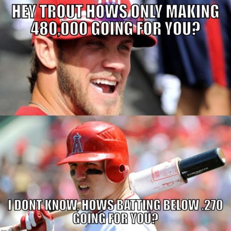 Funny Baseball Meme I Dont know Hows batting Below .270 Going For You Image