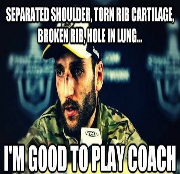 Funny Hockey Meme I Am Good To Play Coach Image
