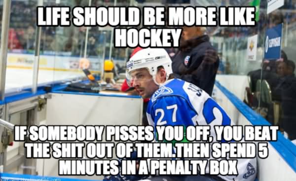 Funny Hockey Meme Life Should Be More Like Hockey Picture For Whatsapp