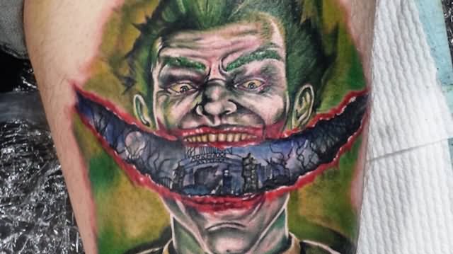 Funny Joker Face Tattoo