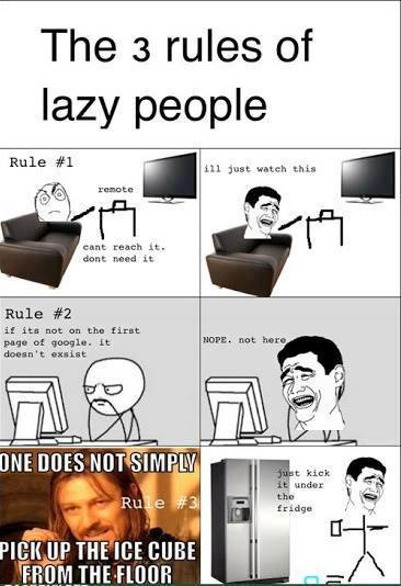 Funny Lazy Rules Meme Picture