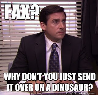 Funny Office Meme Why Don't You Just Send It Over On A Dinosaur Image