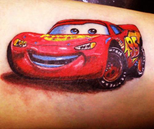 Funny Red Car Tattoo