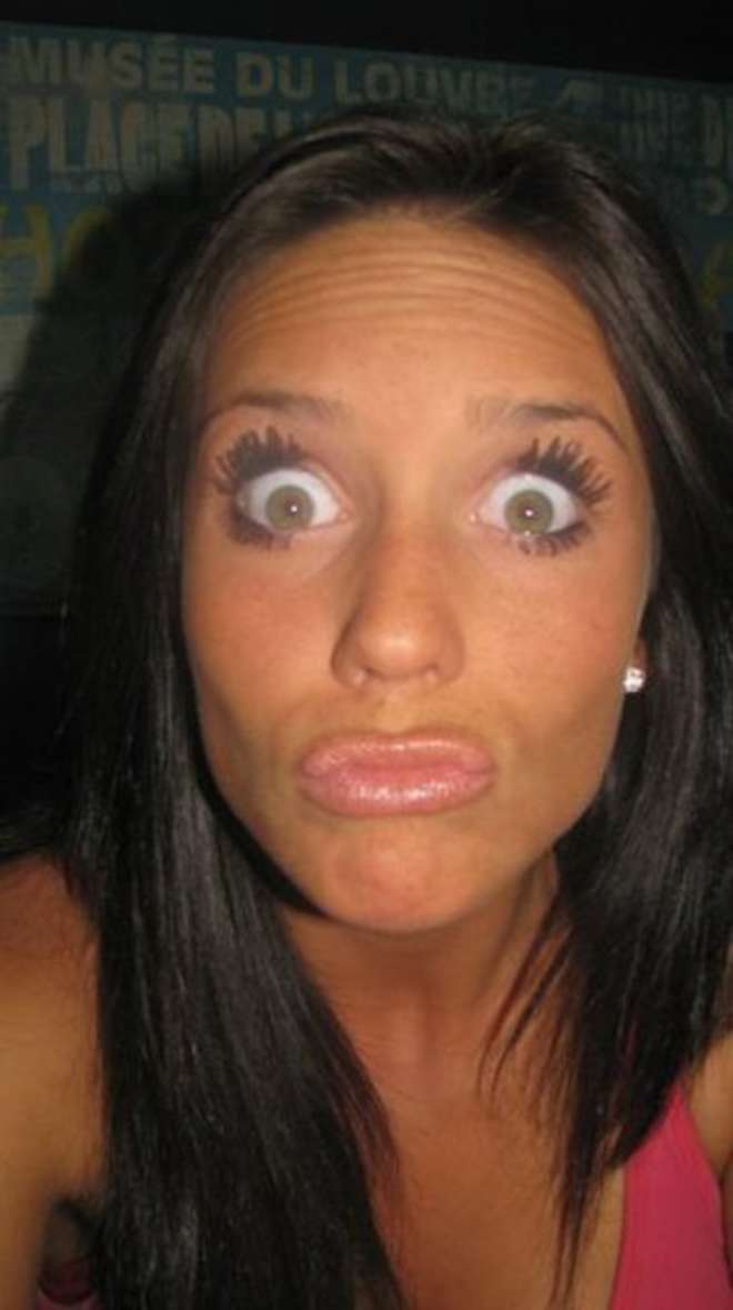 Funny Surprised Duck Face Lady Image