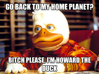 Go Back To My Home Planet Funny Duck Meme Picture