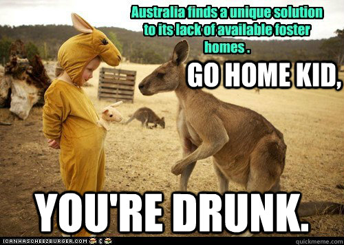 Go Home Kid You Are Drunk Funny Kangaroo Meme Picture For Facebook
