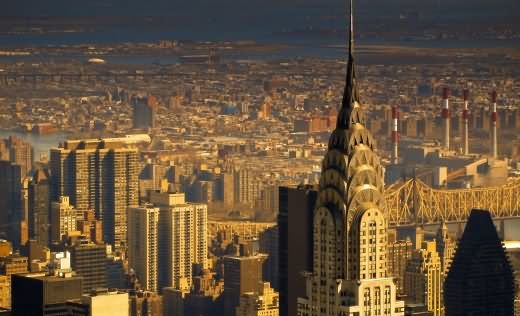 Golden View Of The Chrysler Building