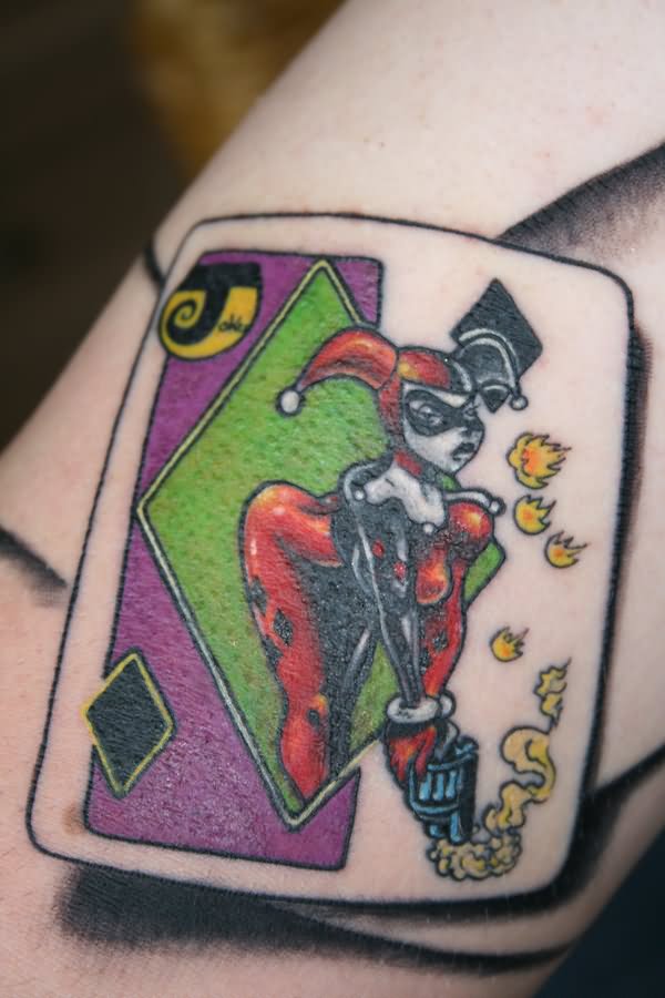 Harley Quinn Joker Card Tattoo