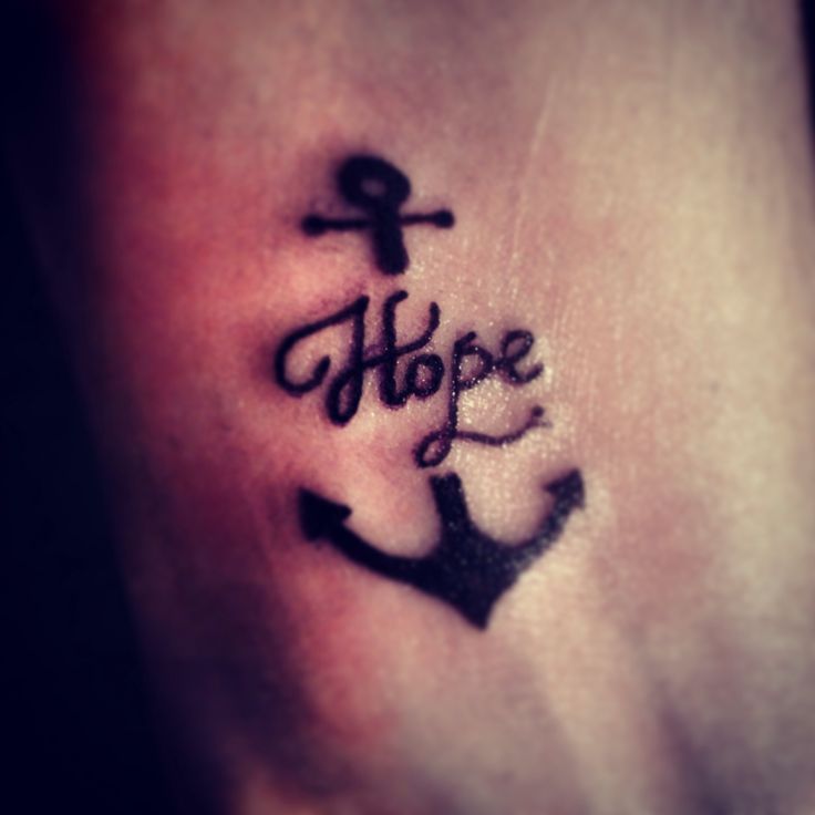 Hope Anchor Tattoo On Wrist