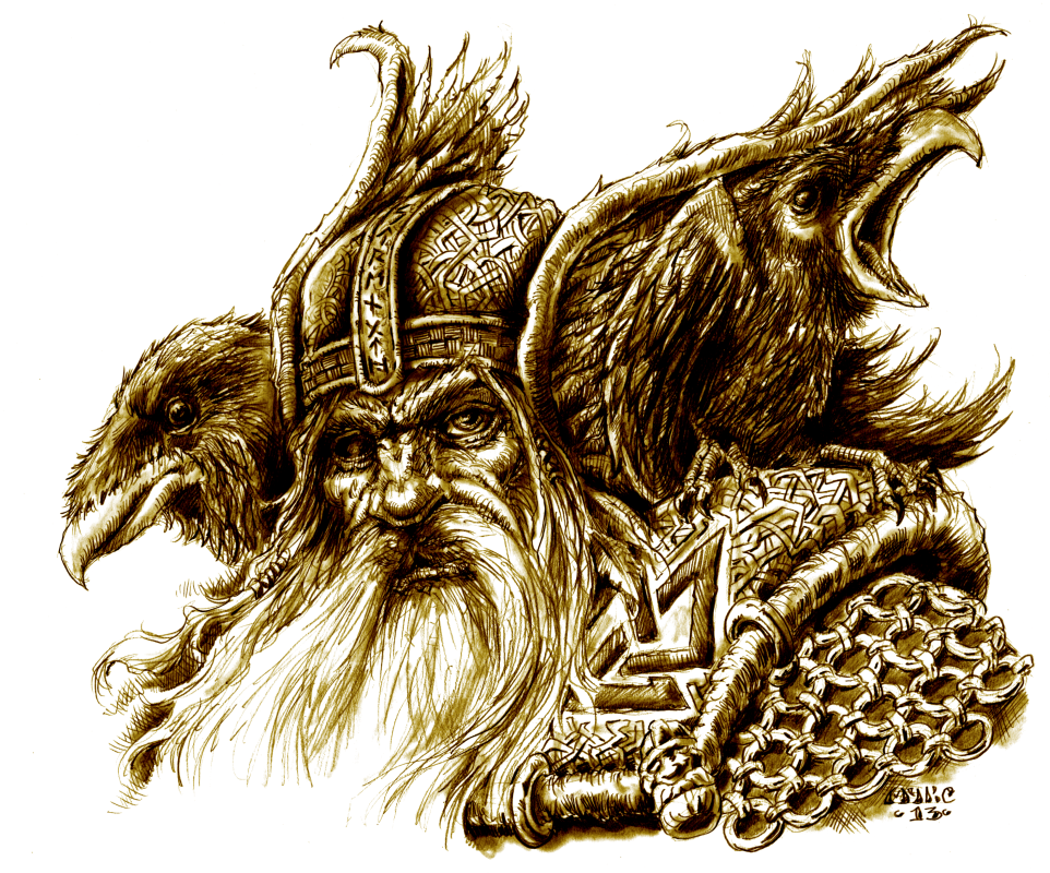 Hugin And Munin Tattoo Design by Vikingmyke