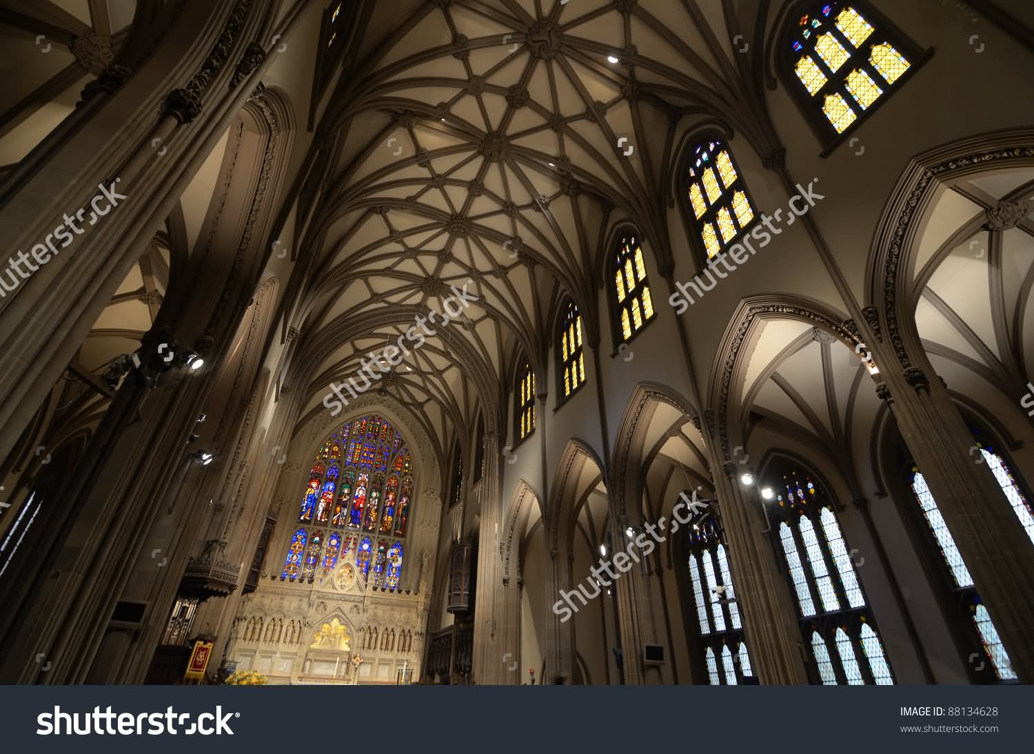 Interior Of Trinity Church In New York