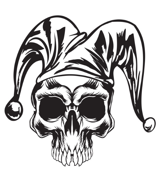 Joker Skull Tattoo Design