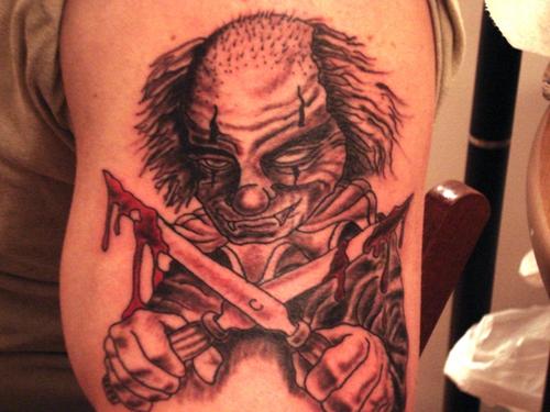 Joker Tattoo On Left Bicep