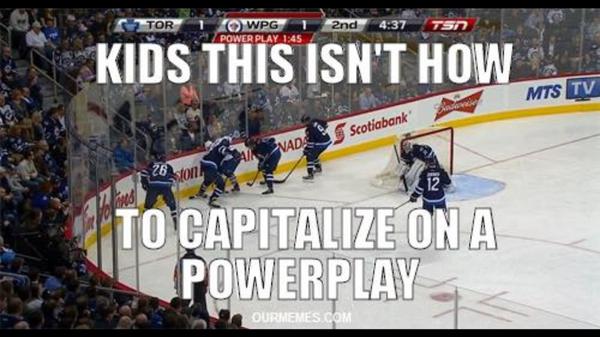 Kids This Isn't How To Captitalize On A Powerplay Funny Hockey Meme Picture