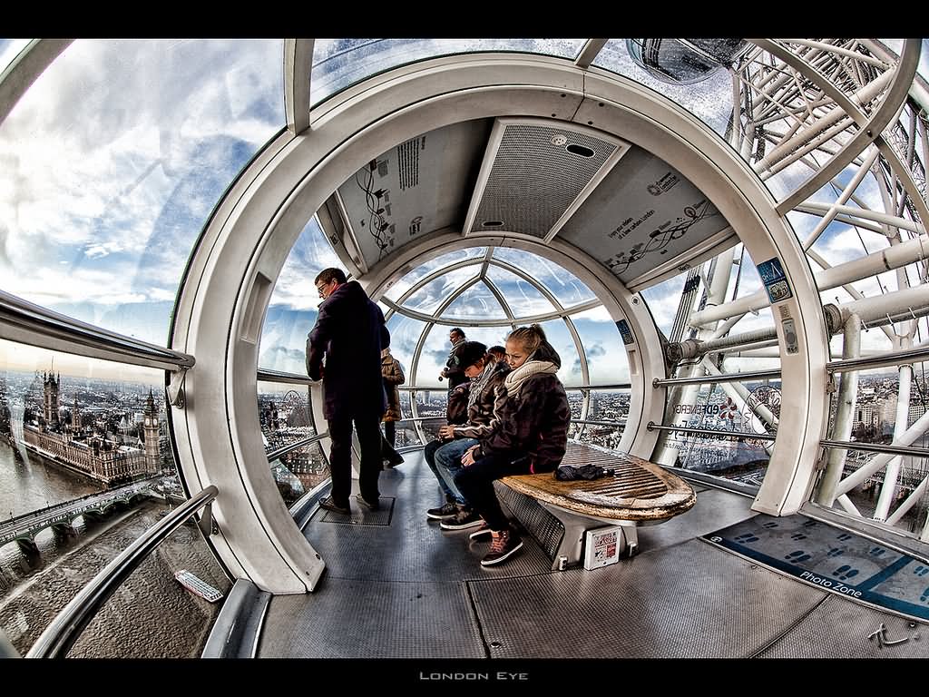 London Eye Inside Capsule Picture