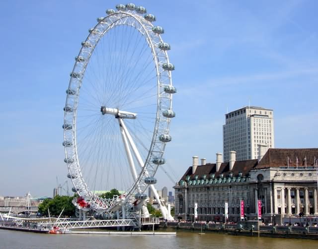 London Eye View With Thames River