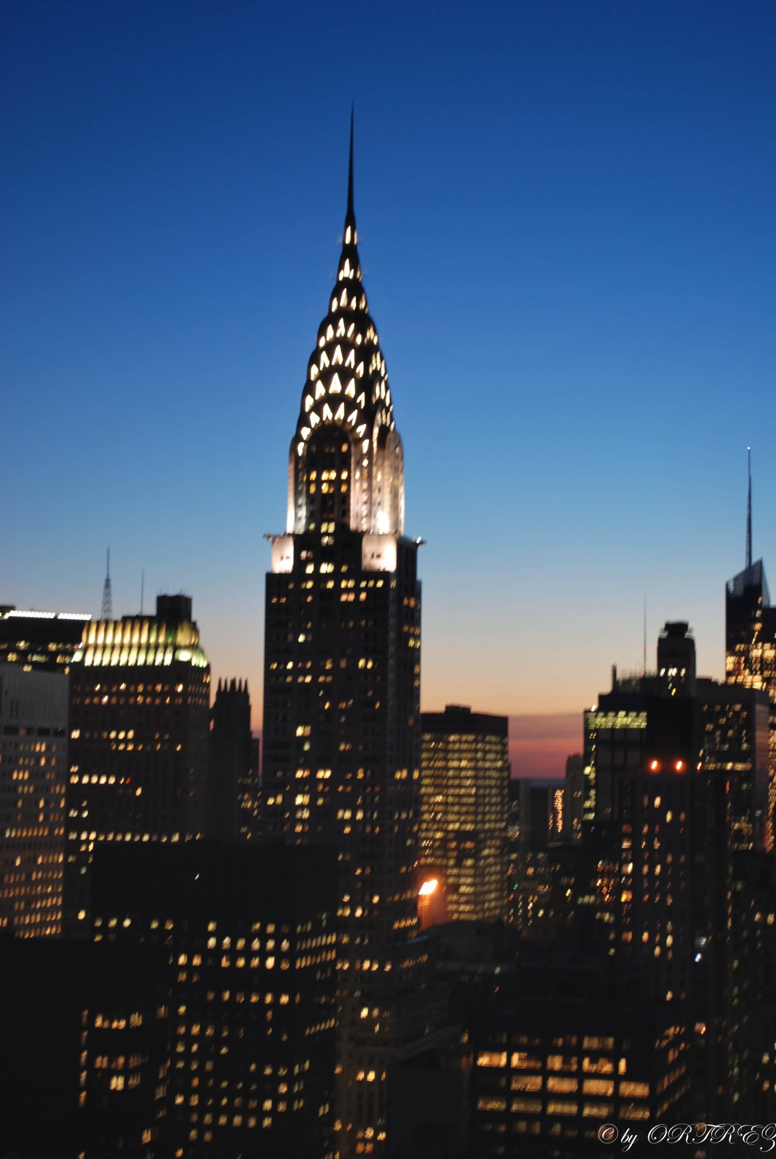 Night View Of Chrysler Building
