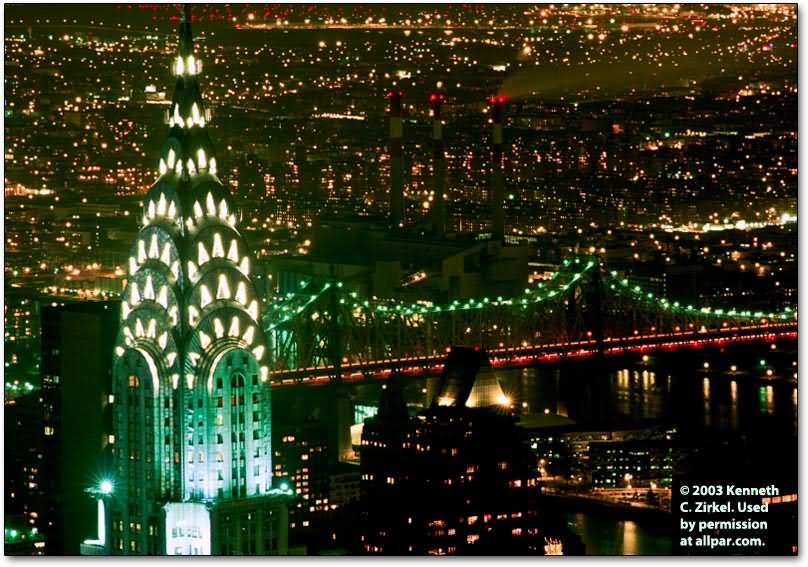 Night View Of The Chrysler Building, Manhattan
