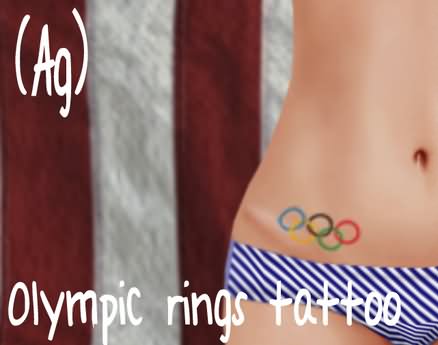 Olympic Symbol Tattoo Design For Waist