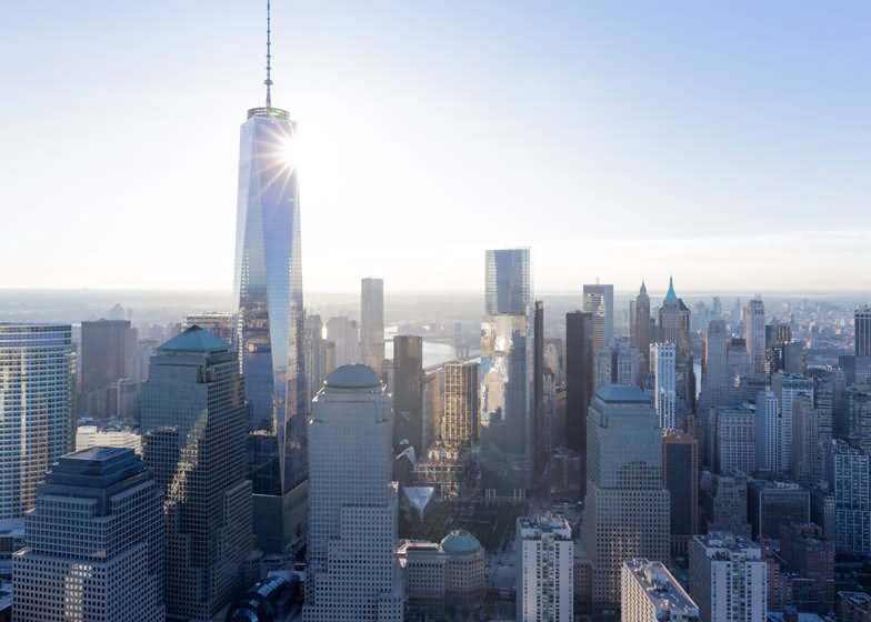 One World Trade Center And Surrounding Buildings View