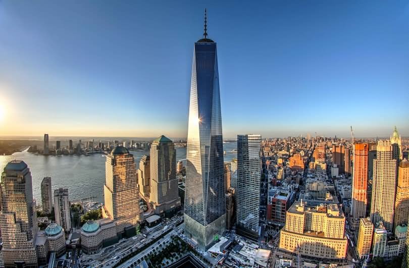 One World Trade Center At The Time Of Sunset