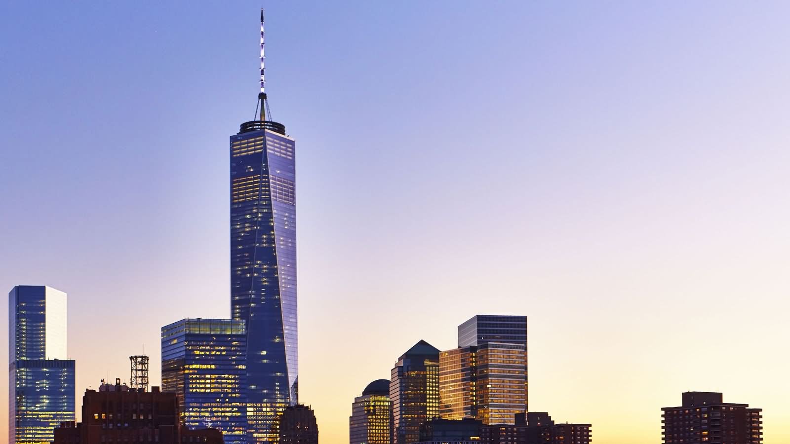 One World Trade Center Sunset View Image