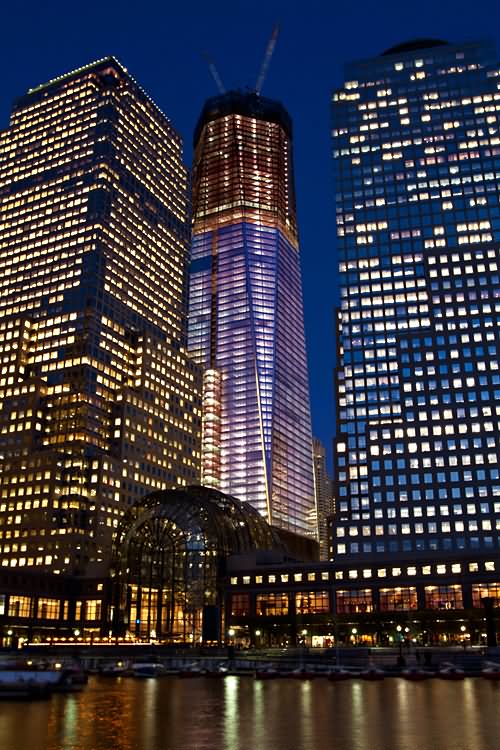 One World Trade Center Twilight At Night