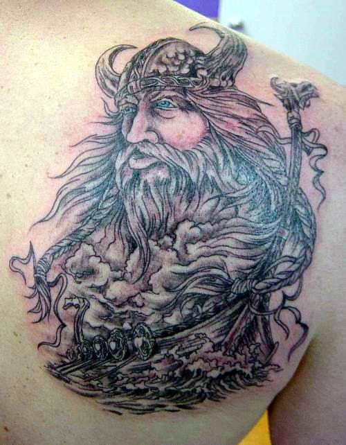 Right Back Shoulder Scandinavian Tattoo