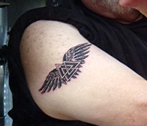 Right Shoulder Celtic Norse Raven Tattoo