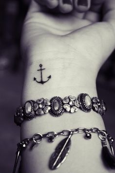 Right Wrist Small Anchor Tattoo