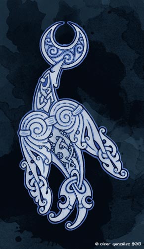 Ringerike Norse Raven Tattoo Design by Twistedstrokes