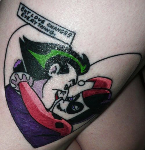 Romantic Joker Couple Tattoo