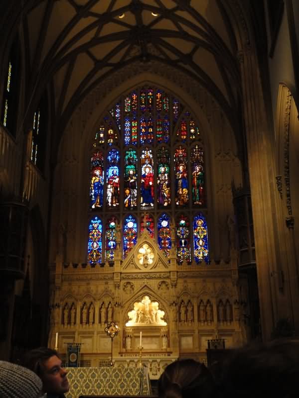 Rose Window Inside Trinity Church, New York