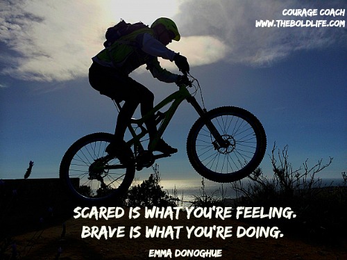 Scared is what you're feeling brave is what you're doing  - Emma Donoghue