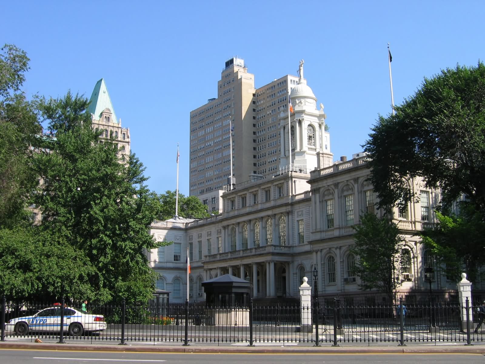 Side View Of New York City Hall