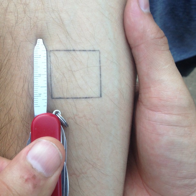 Simple Outline Square Tattoo