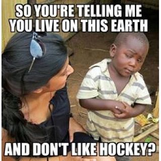 So You Are Telling Me You Live On This earth And Don't Like Hockey Funny Meme Picture