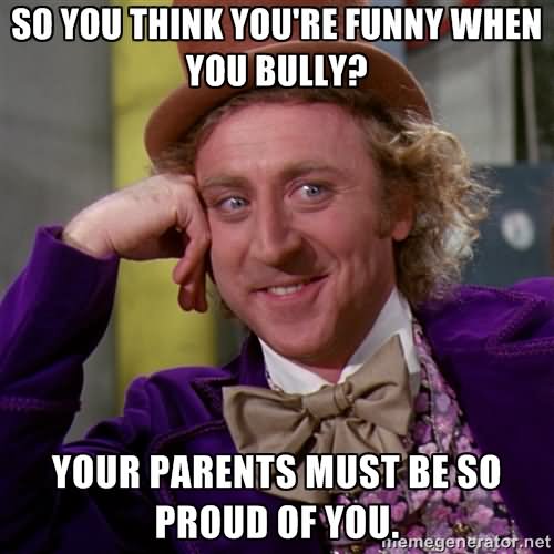 So You Think You Are Funny When You Bully Funny Parents Meme Image