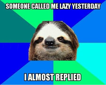 Someone Called Me Lazy Yesterday Funny Meme Image