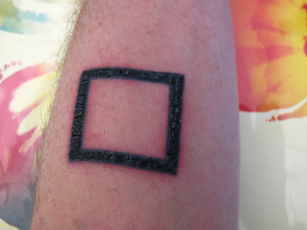Square Tattoo Closeup Image