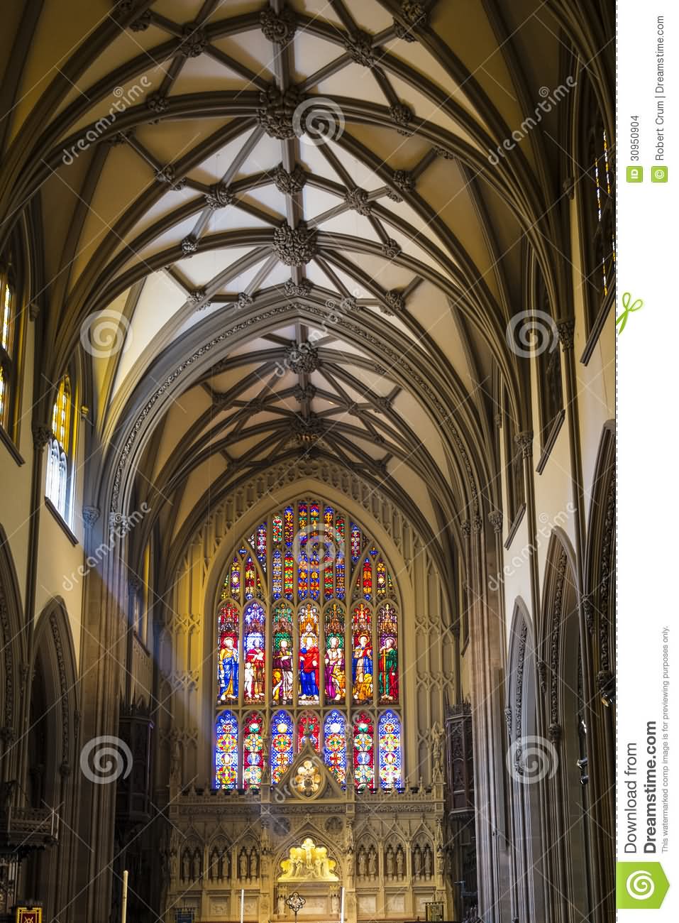 Stained Glass Inside Trinity Church, Manhattan